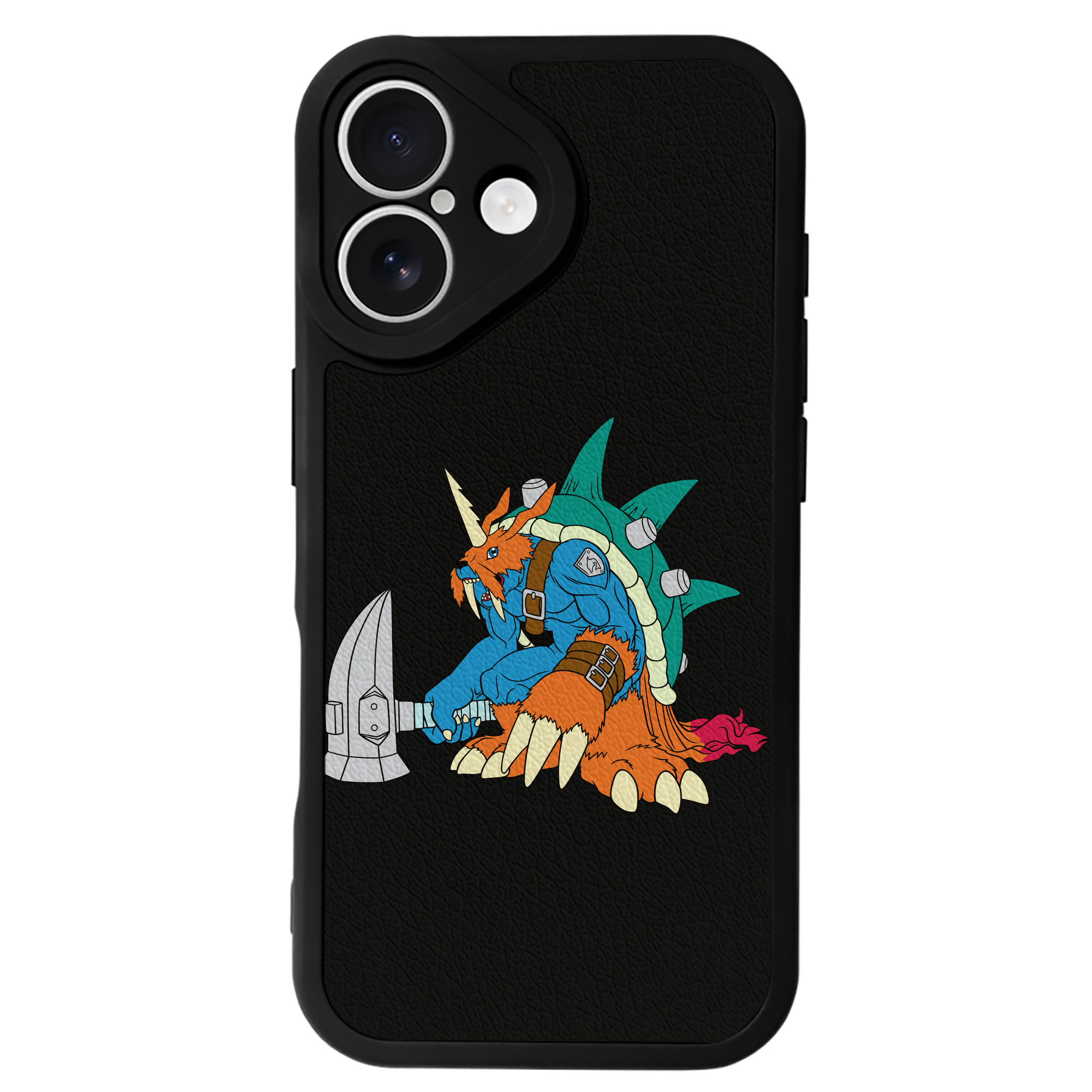 （画像用） Digimon デジタルモンスター/デジモン 【iPhone 16シリーズ対応】シリコンスマホケース（レザー調） 材質：シリコン